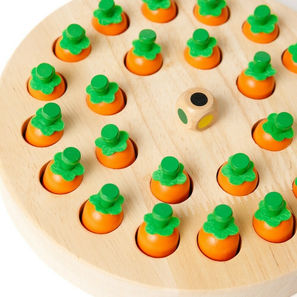 Развивающая игрушка для тренировки памяти Wooden Toys Морковки 