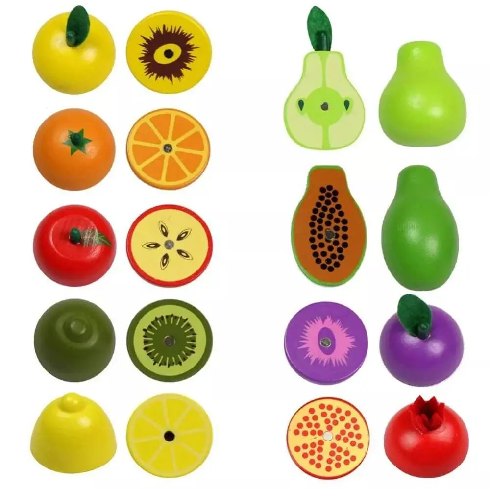 Деревянные игрушки Wooden toys Солнечные фрукты на подносе 