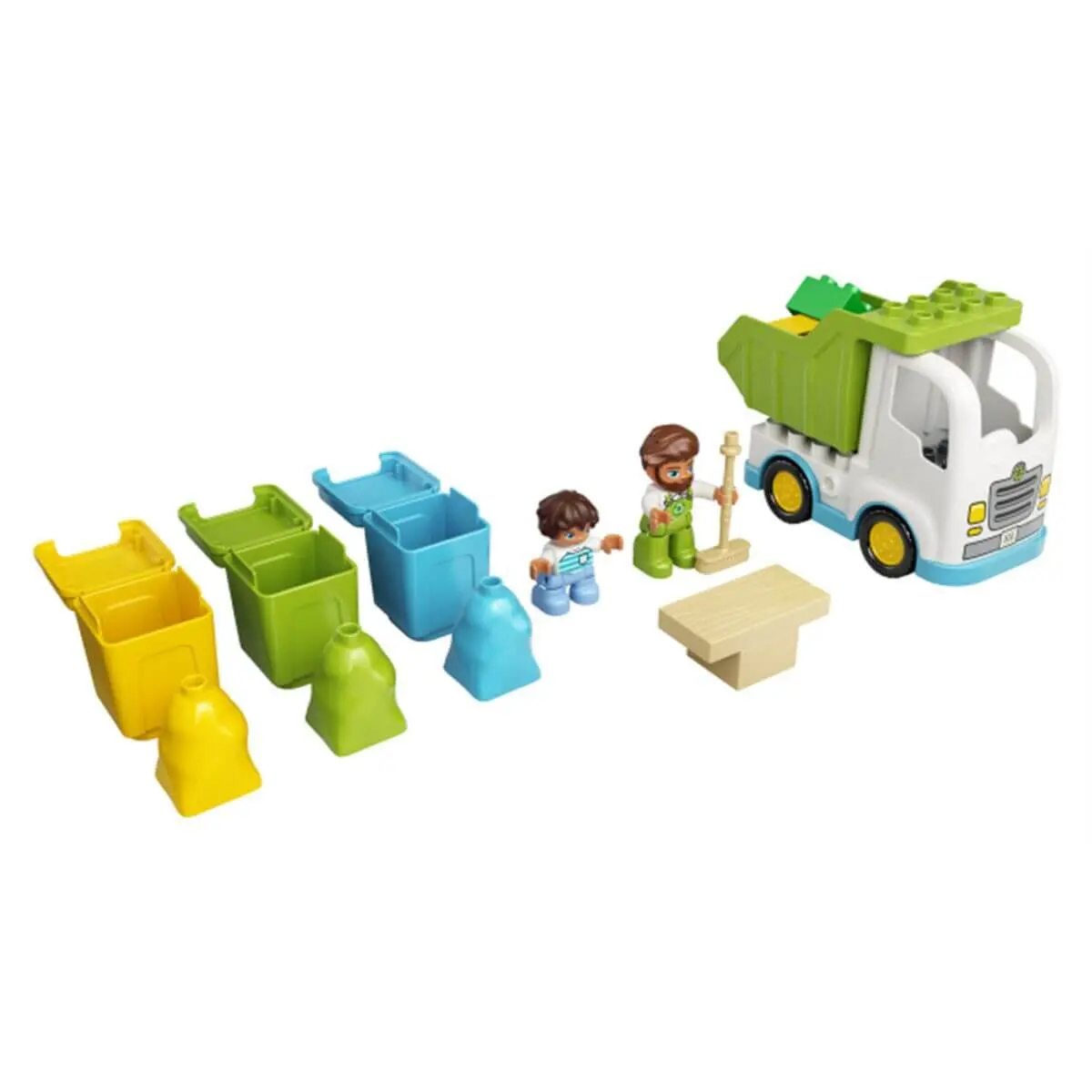 Конструктор LEGO Duplo Дупло Мусоровоз и контейнеры для раздельного сбора мусора 
