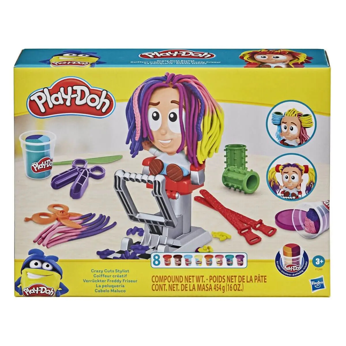 Ессіз шаш үлгілері Play-Doh Playset ойын жиынтығы 